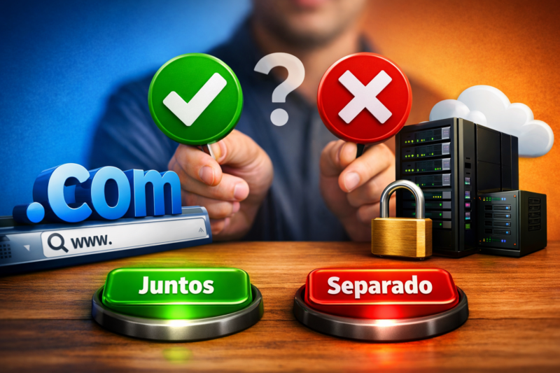 Comprar dominio y hosting juntos: ¿buena o mala idea?